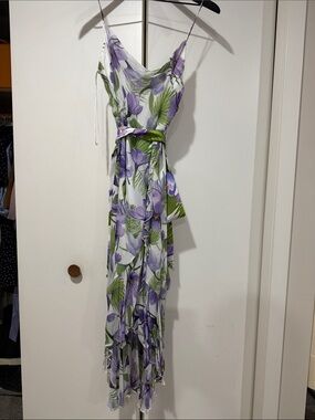 Alice + Olivia - Floral Slip Maxi Dress - Lavender Green